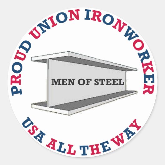 Proud Gewerkschaft Ironworker USA Aufkleber (Vorderseite)
