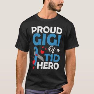 Proud Gigi eines Typ 1 Diabetes Hero Warrior Suppl T-Shirt