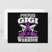 Proud Gigi Of A Rett Warrior Syndrom RTT Awarenes Postkarte (Vorne/Hinten)