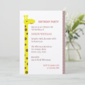 Proud Giraffe Einladung (Stehend Vorderseite)