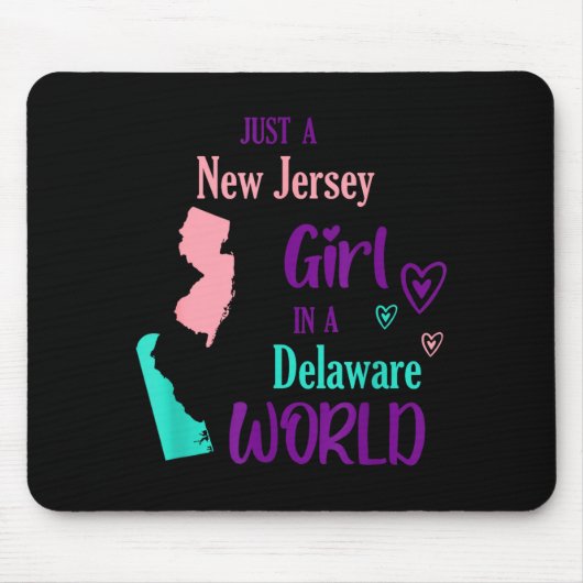 Proud Girl Just A New Jersey Girl In A Delaware Wo Mousepad (Vorne)