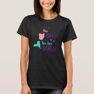 Proud Girl Just a Ohio Mädchen in New York World T-Shirt
