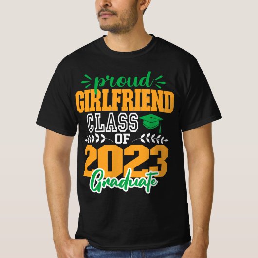 Proud GIRLFRIEND einer Klasse des MODERNEN SCRIPT T-Shirt (Vorderseite)