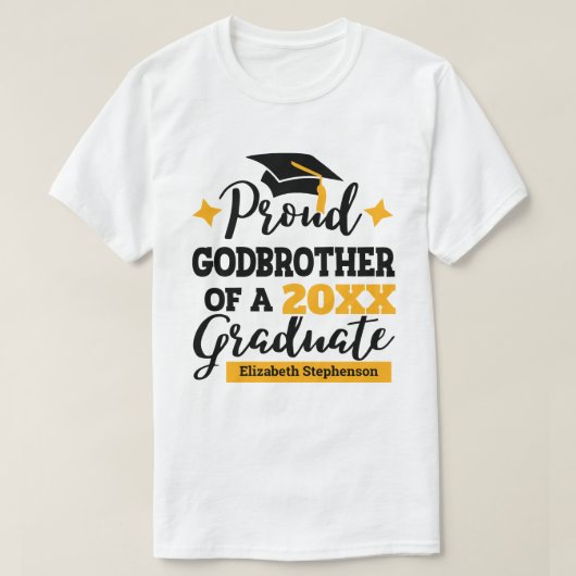 Proud Godbruder der Graduiertenfamilie passend T-Shirt (Design vorne)
