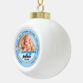 Proud Godlies Blue Monogram A Keramik Kugel-Ornament (Rechts)