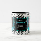 Proud Godmutter Dalmatiner Schwarzweiß-Foto Zweifarbige Tasse (Mittel)