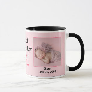 Proud Godmutter Pink und Black Baby Foto Tasse