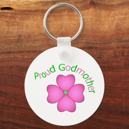 Proud Godmutter Schlüsselanhänger (Vorderseite)