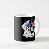 Proud Golden Retriever American Flag Sonnenbrille Kaffeetasse (VorderseiteRechts)