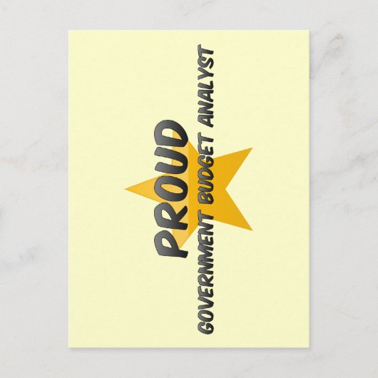 Proud Government Budget Analyst Postkarte (Vorderseite)