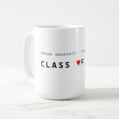 Proud Graduate 2025 Tasse - Personalisiert mit Nam (Vorderseite Links)
