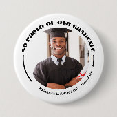 Proud Graduate Foto Abschluss Button (Vorderseite)