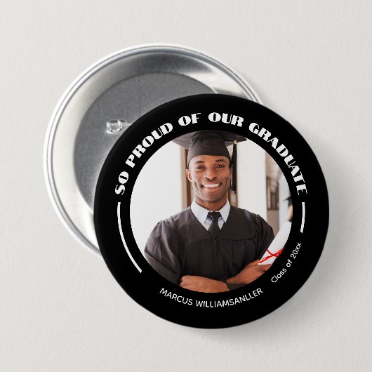 Proud Graduate Foto Abschluss Button (Vorne & Hinten)