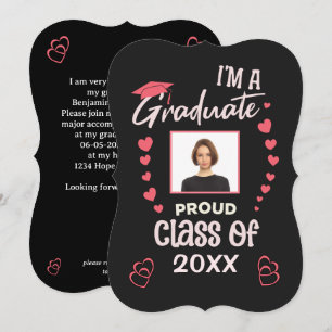 Proud Graduate Foto Graduation Party Fun Einladung