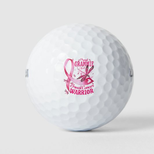Proud Grammie eines Brustkrebs-Kriegers Bewusstsei Golfball (Vorderseite)