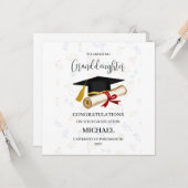 Proud Granddaughter Graduation Personalized Karte (Vorderseite/Rückseite Beispiel)