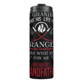 Proud Grandfather Grandson Firefighter Thermosbecher (Vorderseite)