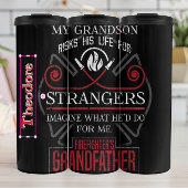 Proud Grandfather Grandson Firefighter Thermosbecher