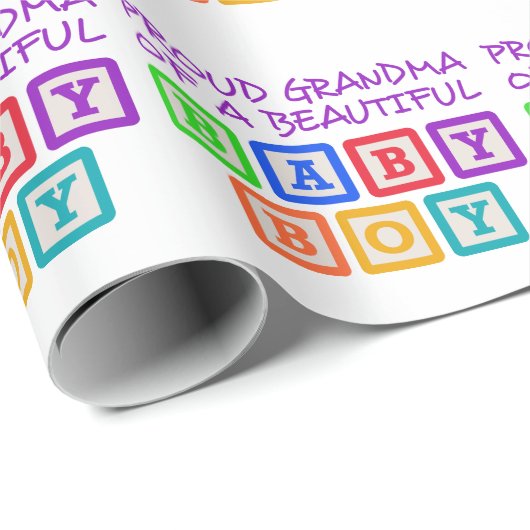 Proud Grandma Geschenkpapier (Rolleneckpunkt)