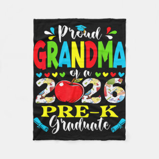 Proud grandma of 2026 pre-k graduate mothers day fleecedecke