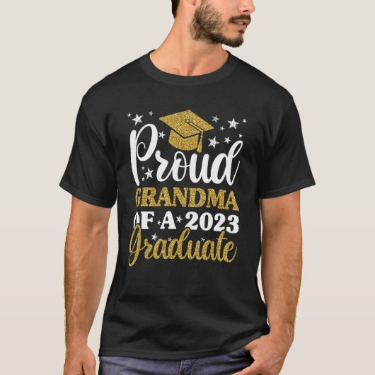 Proud Grandma Of A 2023 Graduate Graduation Famil T-Shirt (Vorderseite)