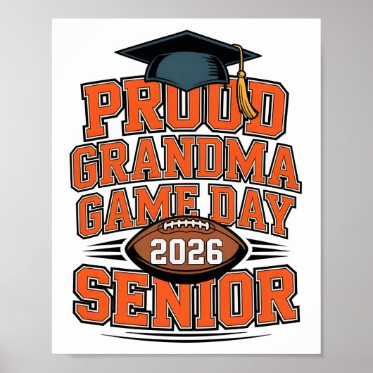 Proud Grandma of a 2026 Football Senior Class Post Poster (Vorne)