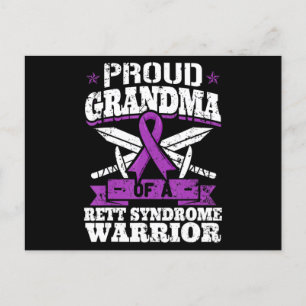 Proud Grandma Of A Rett Syndrome Warrior Awareness Postkarte
