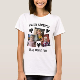 Proud Grandma   Personalisierte Foto und Namen T-Shirt