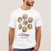 Proud GRANDMPA Custom 7 Foto Collage Abschluss T-Shirt (Vorderseite)