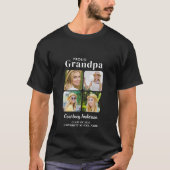Proud GRANDMPA Modernes 4 Foto Abschluss T-Shirt (Vorderseite)