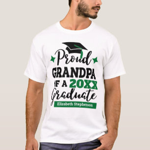 Proud Grandpa 2022 Absolvent schwarzen grünen Cap  T-Shirt