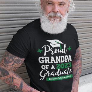 Proud Grandpa 2023 Grüne Kappenbezeichnung T-Shirt