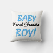 Proud Grandpa Baby Boy T - Shirt und Geschenke Kissen (Rückseite)