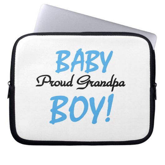 Proud Grandpa Baby Boy T - Shirt und Geschenke Laptopschutzhülle (Vorderseite)