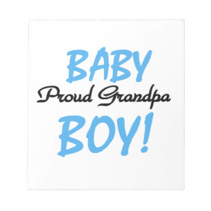 Proud Grandpa Baby Boy T - Shirt und Geschenke Notizblock