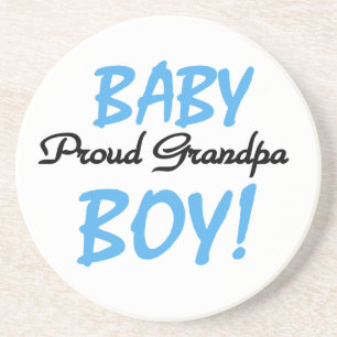 Proud Grandpa Baby Boy T - Shirt und Geschenke Sandstein Untersetzer