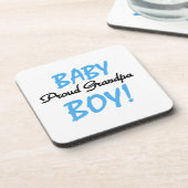 Proud Grandpa Baby Boy T - Shirt und Geschenke Untersetzer (Linke Seite)
