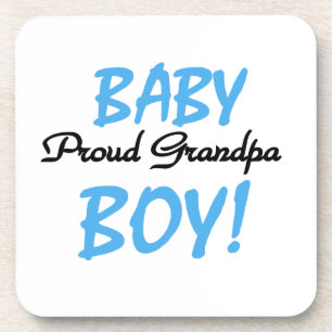 Proud Grandpa Baby Boy T - Shirt und Geschenke Untersetzer