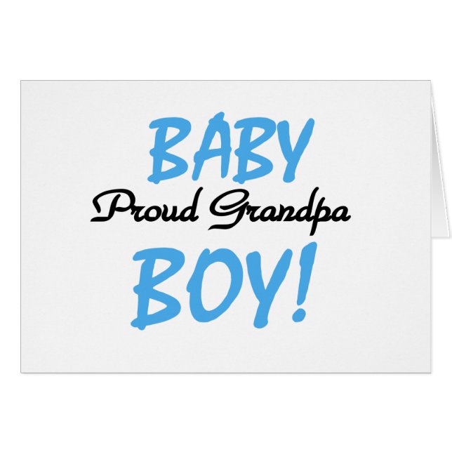Proud Grandpa Baby Boy Tshirts und Geschenke (Vorderseite (Horizontal))