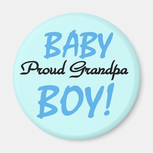 Proud Grandpa Baby Boy Tshirts und Geschenke Magnet (Vorne)