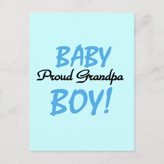 Proud Grandpa Baby Boy Tshirts und Geschenke Postkarte (Vorderseite)