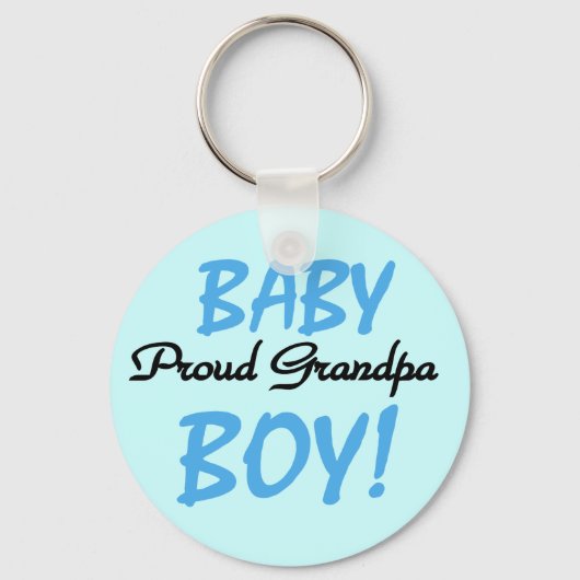 Proud Grandpa Baby Boy Tshirts und Geschenke Schlüsselanhänger (Vorderseite)
