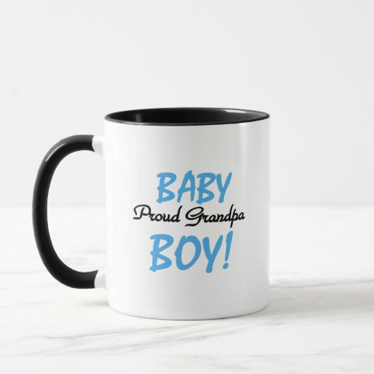 Proud Grandpa Baby Boy Tshirts und Geschenke Tasse (Links)