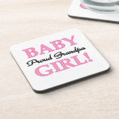 Proud Grandpa Baby Girl Geschenke Getränkeuntersetzer (Linke Seite)