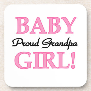 Proud Grandpa Baby Girl Geschenke Getränkeuntersetzer