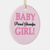 Proud Grandpa Baby Girl Geschenke Keramikornament (Rechts)