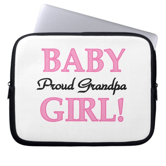 Proud Grandpa Baby Girl Geschenke Laptopschutzhülle (Vorderseite)