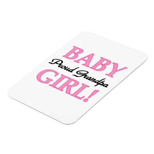 Proud Grandpa Baby Girl Geschenke Magnet (Linke Seite)