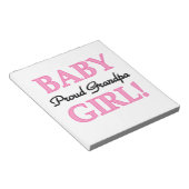 Proud Grandpa Baby Girl Geschenke Notizblock (angewinkelt)