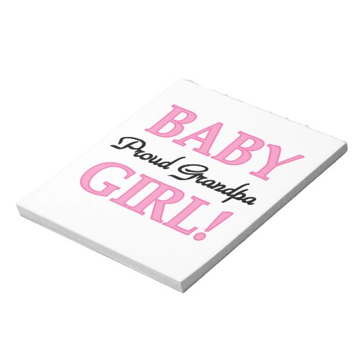 Proud Grandpa Baby Girl Geschenke Notizblock (Rotiert)